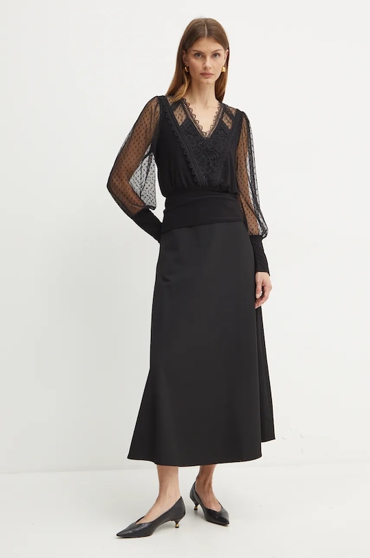 Μπλουζάκι Morgan TAGADA TAGADA μαύρο AW24