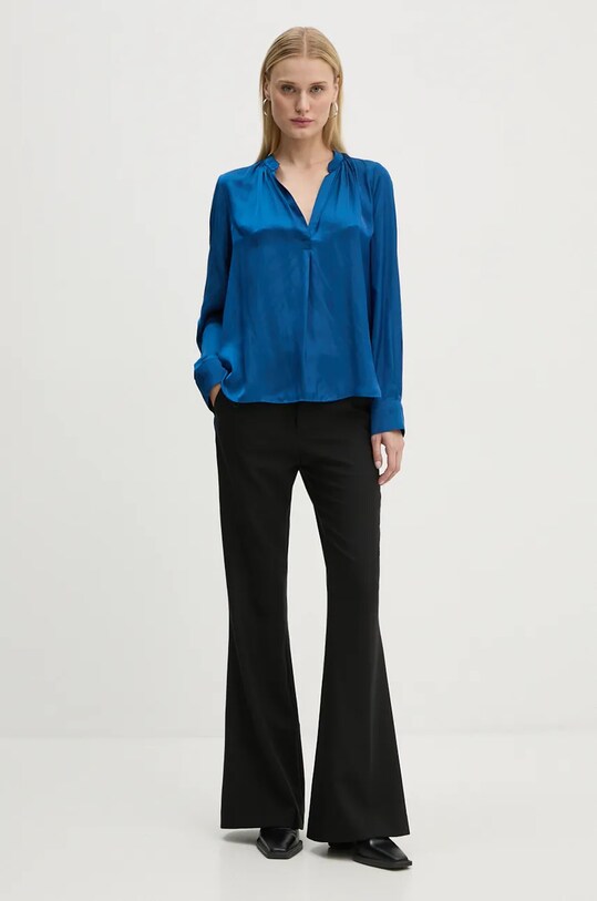 ZADIG&VOLTAIRE bluzka WWSH00021 niebieski AW24