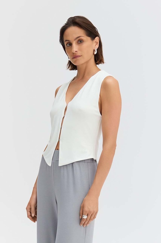 Γιλέκο Saint Body πλεκτό ύφασμα λευκό SB.579