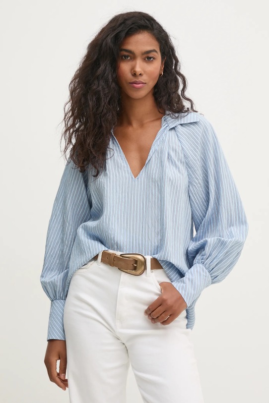 Hoss Intropia bluzka regular niebieski 6288693