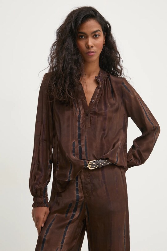 Pedro del Hierro bluza cu modele maro 6638210