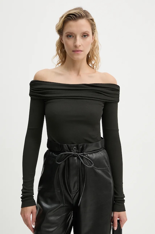 Bluza Nanushka AMILY crna NW24PFTP15097