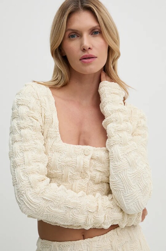 Блузка Nanushka JYLAN бежевий NW24PFTP4211