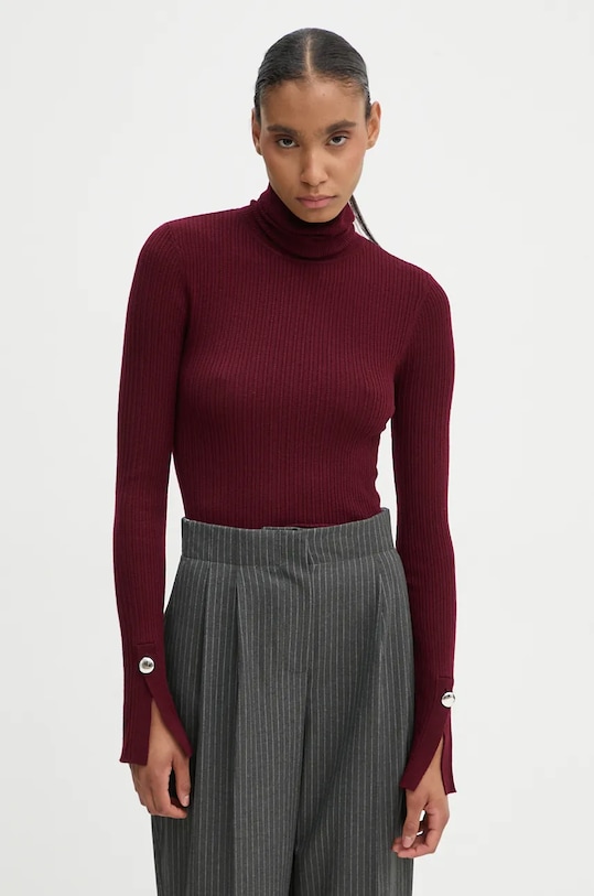 Vlněný svetr A.L.C. Jett burgundské 7SWTP00609
