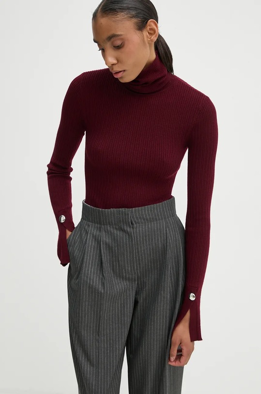 Vlněný svetr A.L.C. Jett 7SWTP00609 burgundské