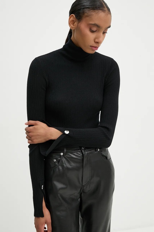 Vlněný svetr A.L.C. Jett rolák černá 7SWTP00609