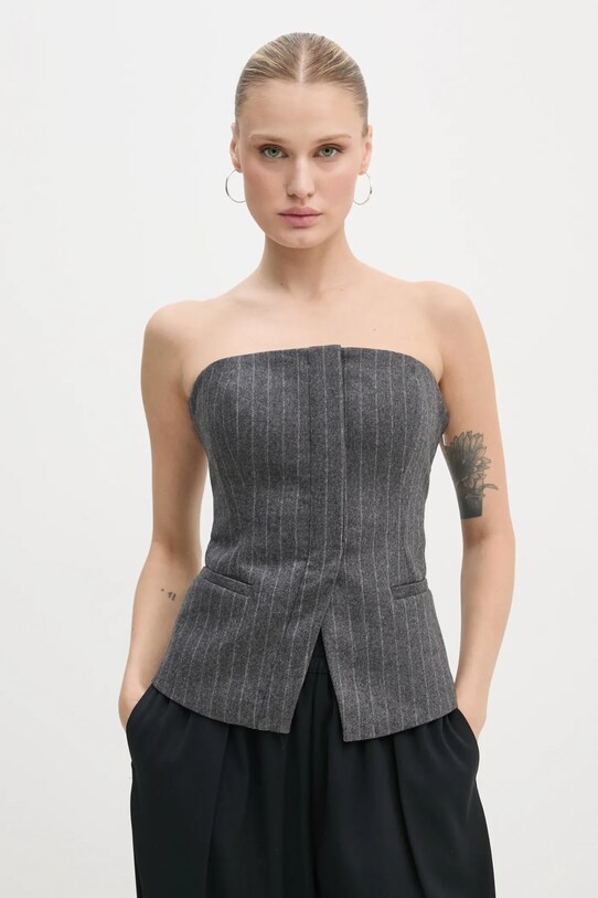 Блузка A.L.C. Renee сірий 5TOPS01726