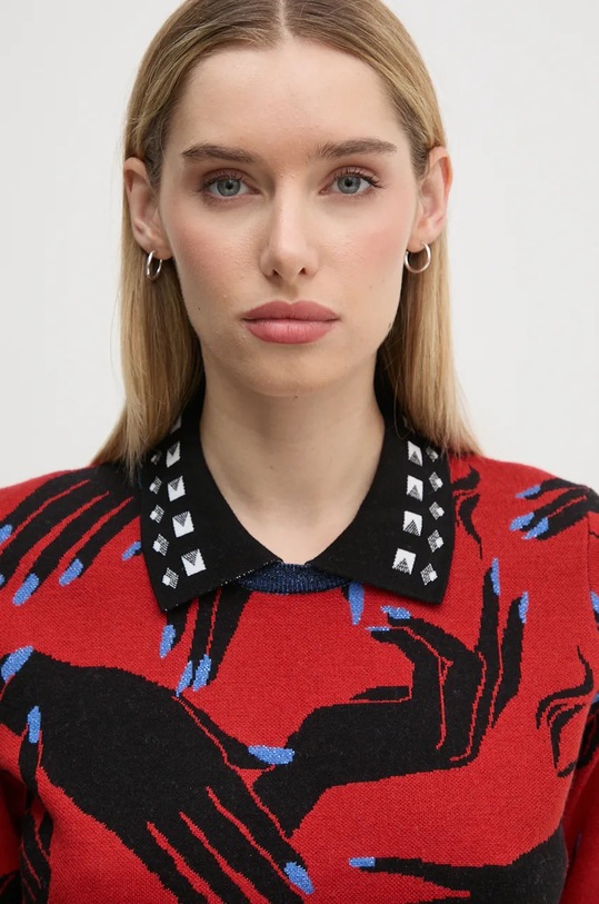DIANE VON FURSTENBERG maglione in misto lana rosso DVFWS3S002