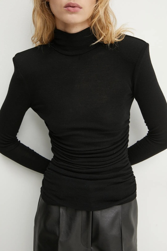 La Mania sweter wełniany ESME wełna czarny LM.ESME