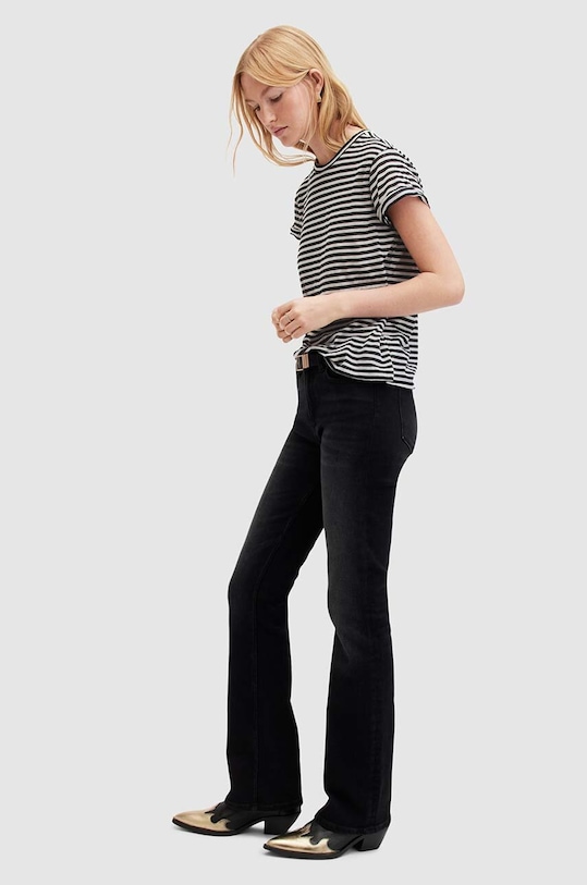 Μπλουζάκι AllSaints ANNA STRIPE TEE λευκό WM228Z