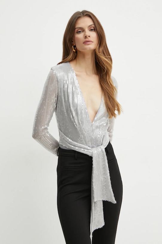 Боди Bardot EMELIA длинный серый 54503TB1