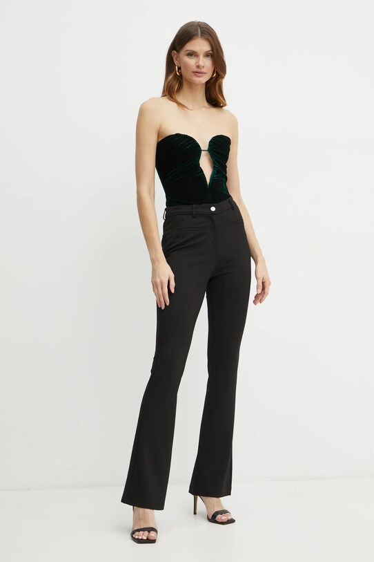 Bardot body din catifea KAHLIA 59576TB verde AW24