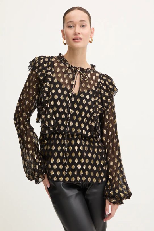 Блузка Never Fully Dressed Primrose Blouse узор чёрный NFDTO1459