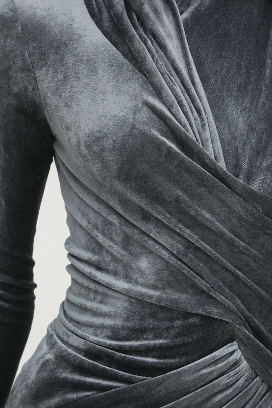 Velur bluza Rick Owens Lilies LI02D5203VST siva