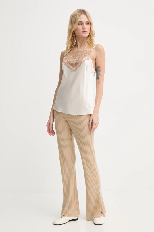 By Malene Birger camicetta LEEBA Q70365018 beige AW24