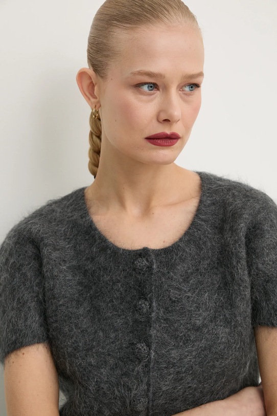 Вовняний кардиган By Malene Birger ZHARA Q72556003 сірий