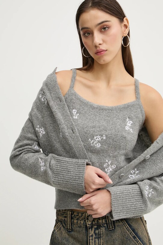 Пуловер Abercrombie & Fitch сив KI150.4293.912