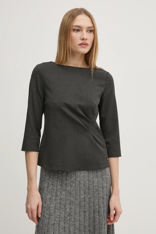 Блузка Pedro del Hierro slim сірий 6638233