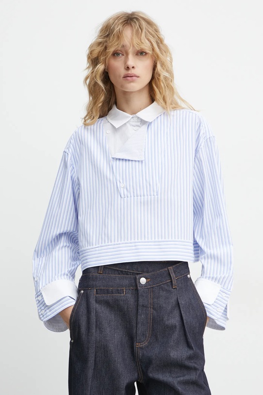 MUNTHE bluzka SPACE casual niebieski 244101424424