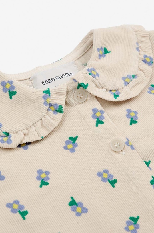 Бавовняна блузка для немовлят Bobo Choses Pansy Flower 224AB026 бежевий