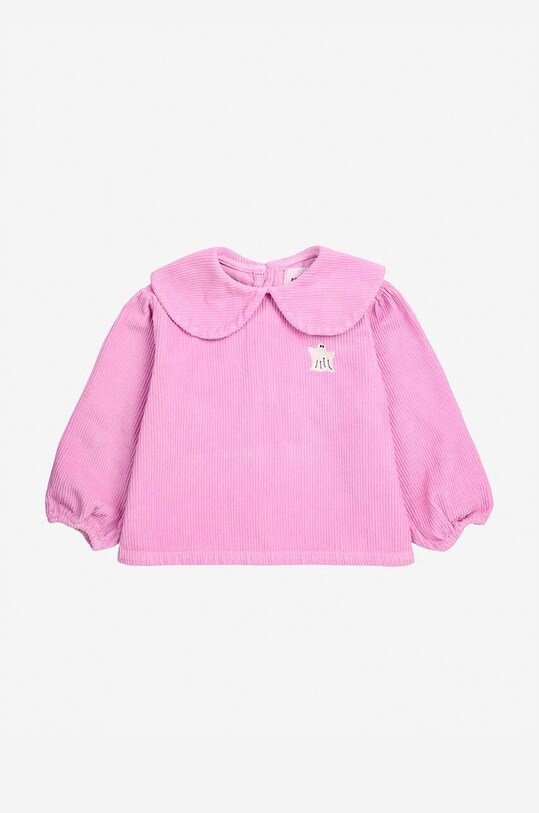 Bobo Choses bluza din bumbac pentru bebelusi Funny Ghost uni roz 224AB047