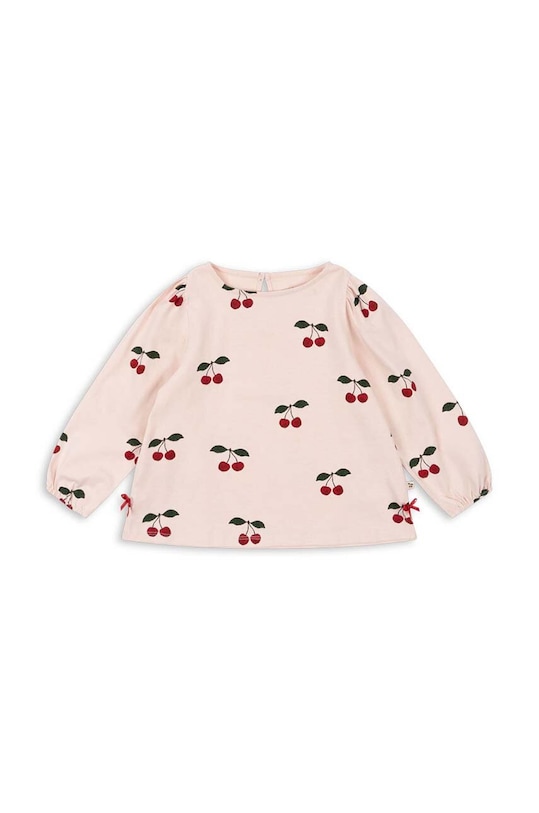 Παιδική βαμβακερή μπλούζα Konges Sløjd DREY SLIT TEE GOTS casual μπεζ KS101490