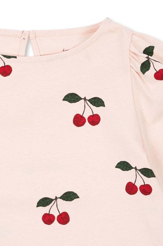 Konges Sløjd bluza de bumbac pentru copii DREY SLIT TEE GOTS bej KS101490