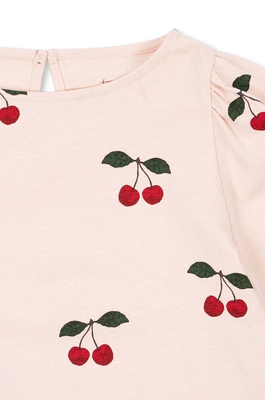 Παιδική βαμβακερή μπλούζα Konges Sløjd DREY SLIT TEE GOTS μπεζ KS101490