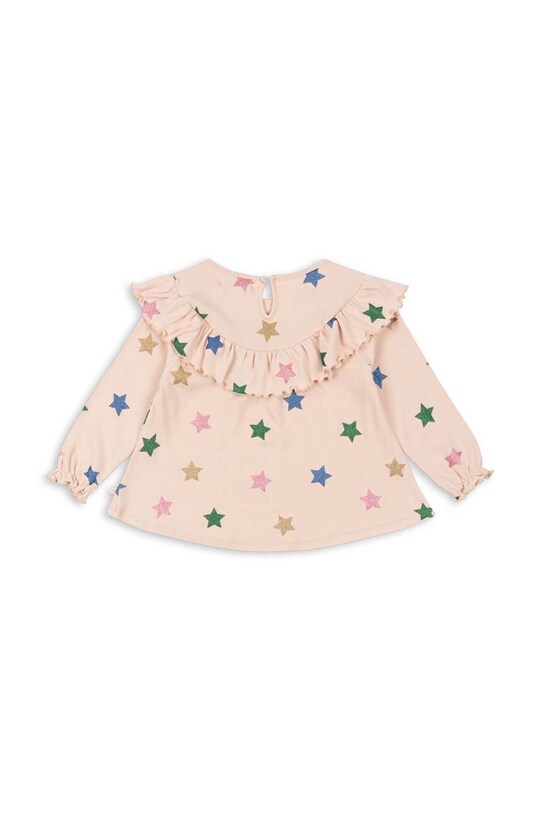 Konges Sløjd bluza de bumbac pentru copii MALLI GLITTER BLOUSE GOTS KS101593 bej AW24