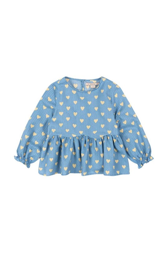 Dječja pamučna bluza Konges Sløjd VIDA BLOUSE GOTS casual plava KS101725