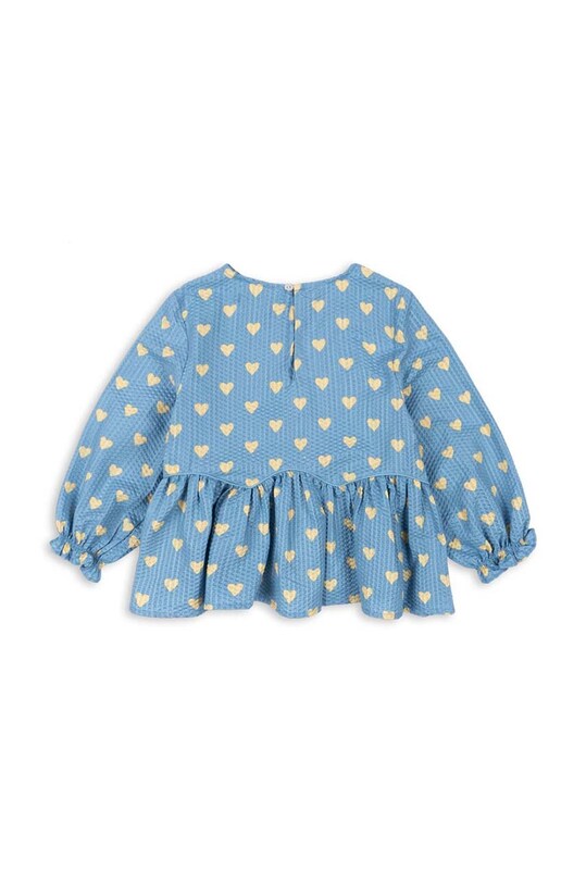 Konges Sløjd bluza de bumbac pentru copii VIDA BLOUSE GOTS KS101725 albastru AW24