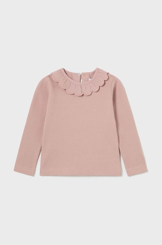 Dětská bavlněná halenka Mayoral dlouhý růžová 2051.4G.Baby.9BYH