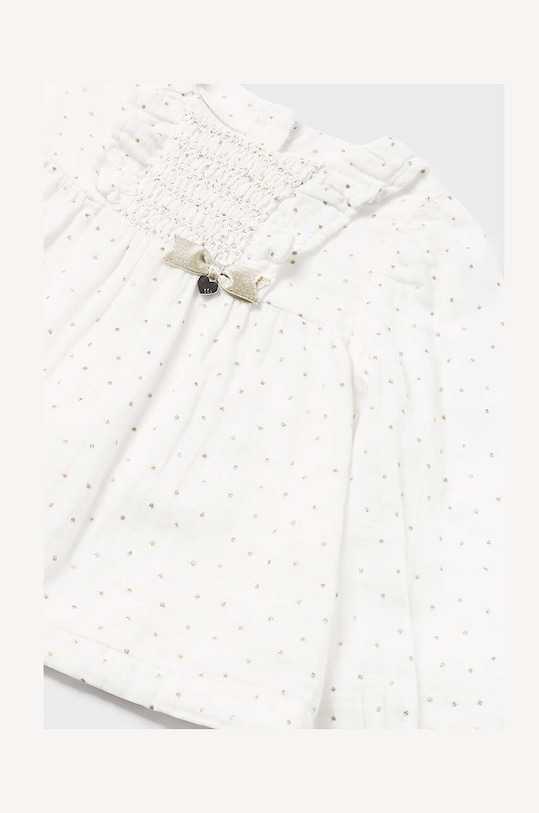 Mayoral bluzka bawełniana dziecięca 2195.4E.Baby.9BYH beżowy AW24
