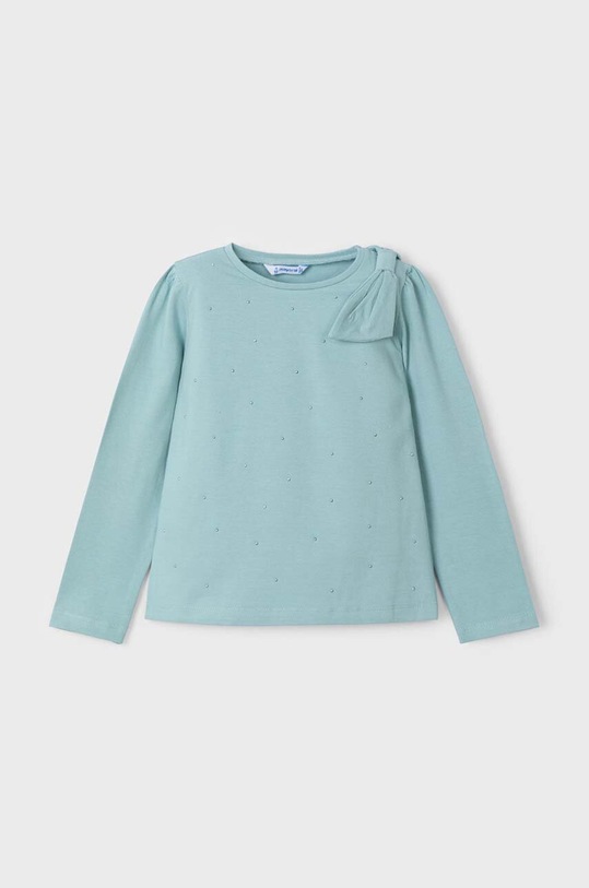 Detská blúzka Mayoral s elastanom tyrkysová 4064.6A.Mini.9BYH
