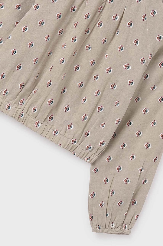 Детская хлопковая блузка Mayoral 7191.8D.Junior.9BYH бежевый AW24