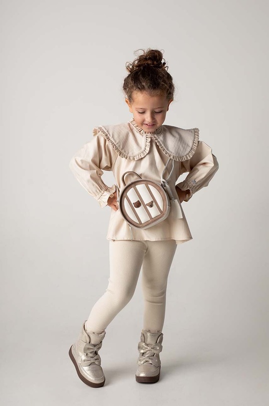 Dětská halenka Donsje Mellys Blouse dlouhý béžová 4087600.