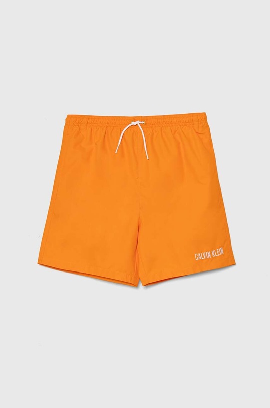 Dětské plavkové šortky Calvin Klein Jeans Planet friendly oranžová KV0KV000510JG.9BYH