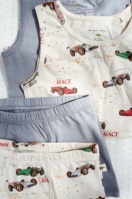 Dječje bokserice Konges Sløjd BASIC 2 PACK BOY BOXERS GOTS 2-pack bež KS101405