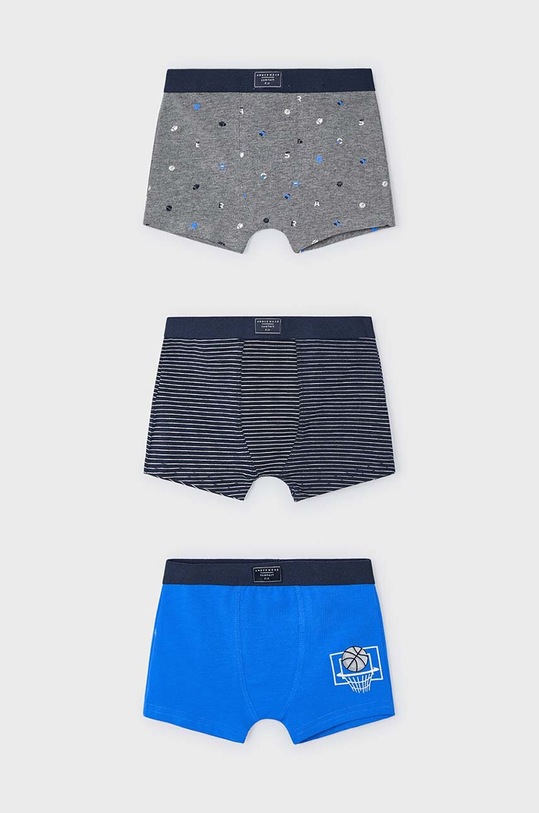 Mayoral bokserki dziecięce 3-pack bokserki dopasowane niebieski 10788.5J.Bielizna.9BYH