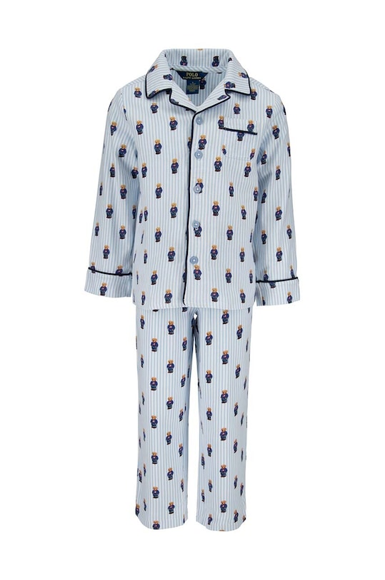 Polo Ralph Lauren piżama bawełniana dziecięca komplet niebieski 8P0149