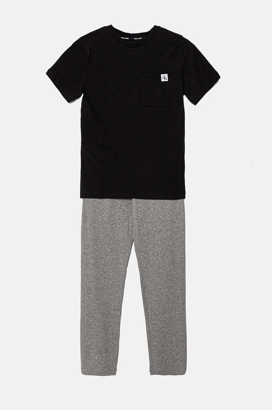Dječja pamučna pidžama Calvin Klein Underwear melanž siva B70B700500.9BYH