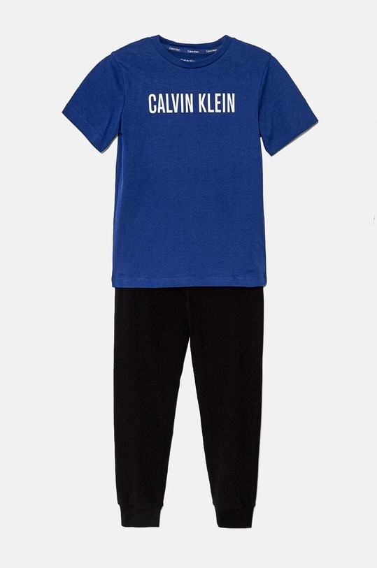 Pamučna pidžama Calvin Klein Underwear komplet plava B70B700502.9BYH