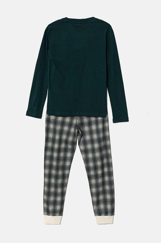 Dječja pamučna pidžama Calvin Klein Underwear B70B700503.9BYH zelena AW24