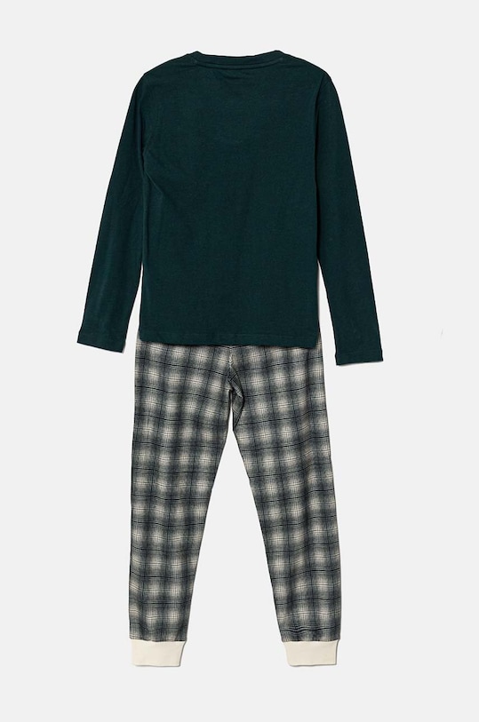 Dječja pamučna pidžama Calvin Klein Underwear B70B700503.9BYH zelena AW24