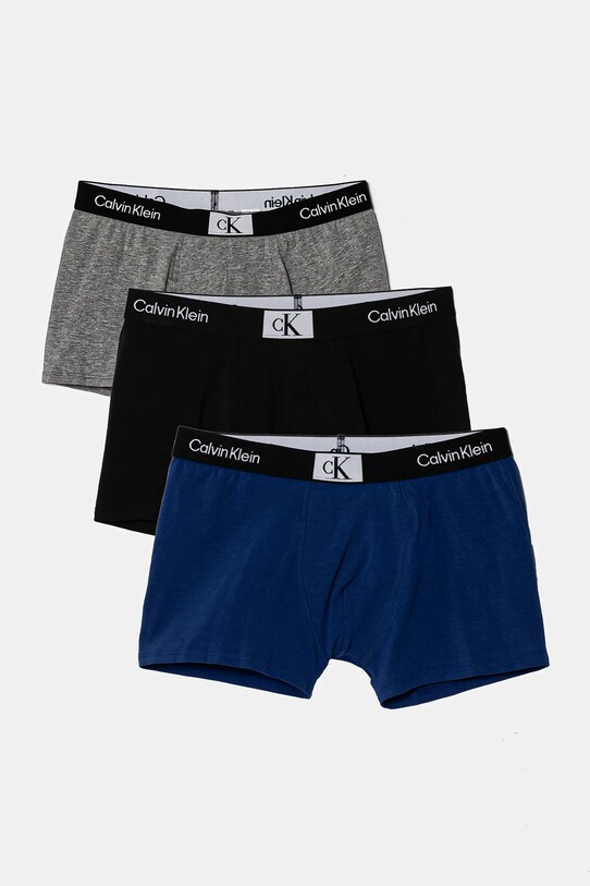 Dječje bokserice Calvin Klein Underwear 3-pack bez uzorka mornarsko plava B70B700486.9BYH