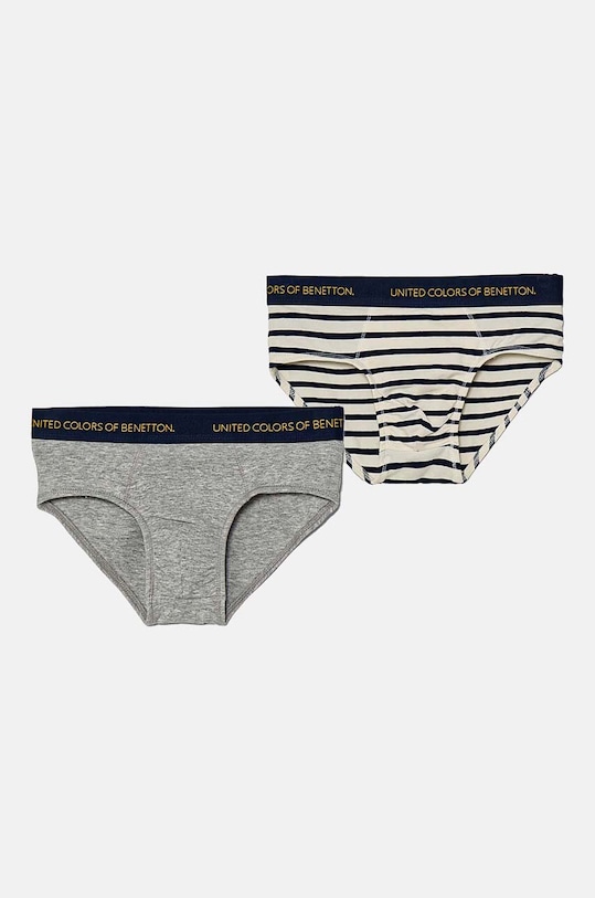 United Colors of Benetton slipy dziecięce 2-pack wzorzyste szary 3Q4C0S026.G.Seasonal