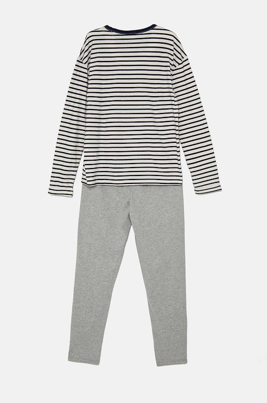 United Colors of Benetton set de pijama de bumbac pentru copii 3D720P07B.G.Seasonal gri AW24