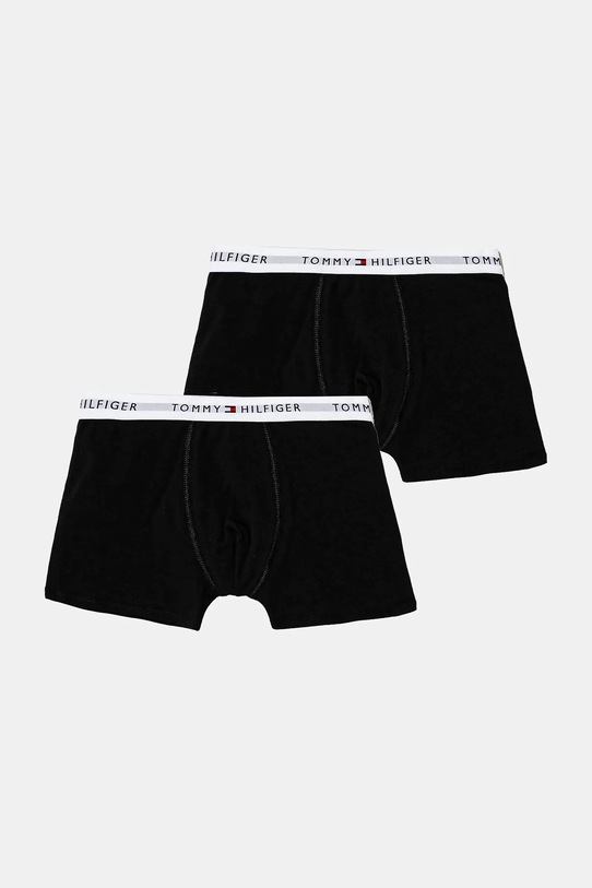 Дитячі боксери Tommy Hilfiger 2-pack гладкий чорний UB0UB00548.9BYH