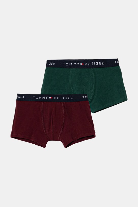Dječje bokserice Tommy Hilfiger 2-pack print zelena UB0UB00549.9BYH