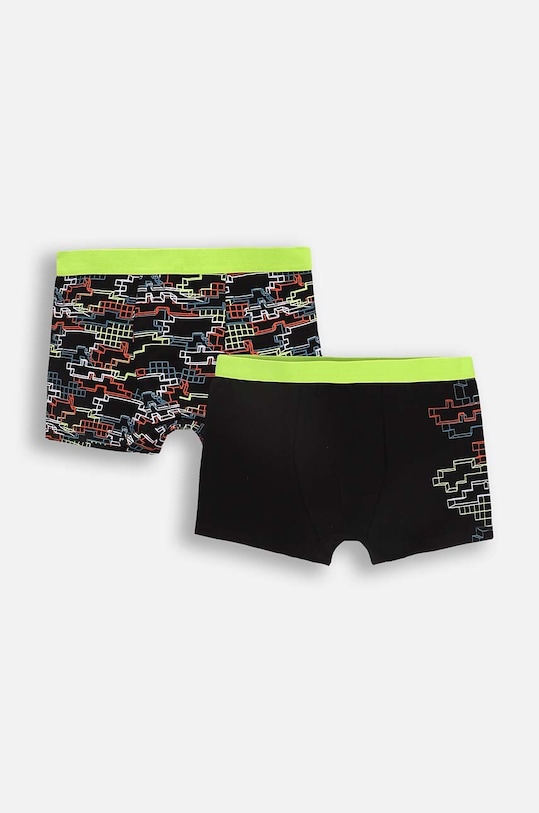 Coccodrillo bokserki bawełniane dziecięce 2-pack bokserki dopasowane czarny ZC4409508PAN